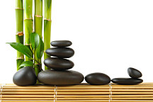 Obraz Spa zátišie s bambusom a kameňmi 